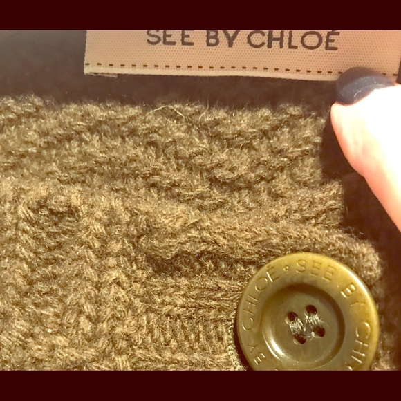 See by Chloe army green fall/winter sweater vest - Picture 5 of 17